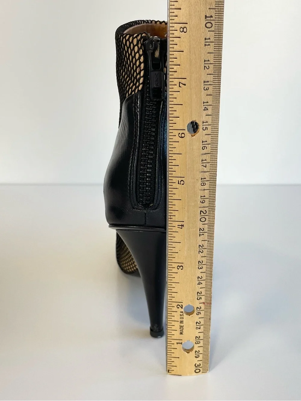 3.1 Phillip Lim” Francis” Fishnet Leather Ankle Booties size 36.5 US 6-6.5